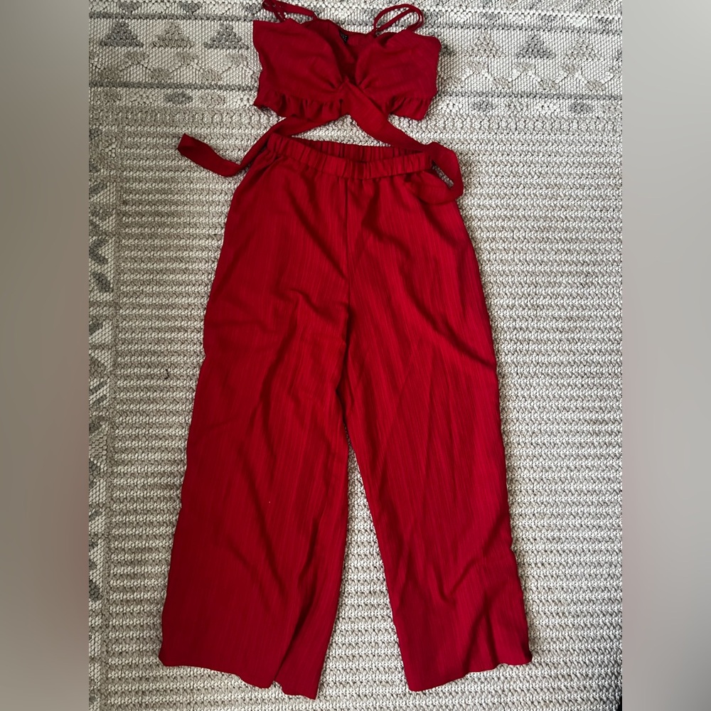 SHEIN Bold Red 2 piece set